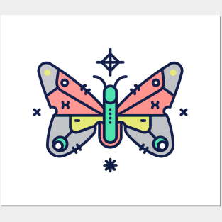 Colorful butterfly Posters and Art